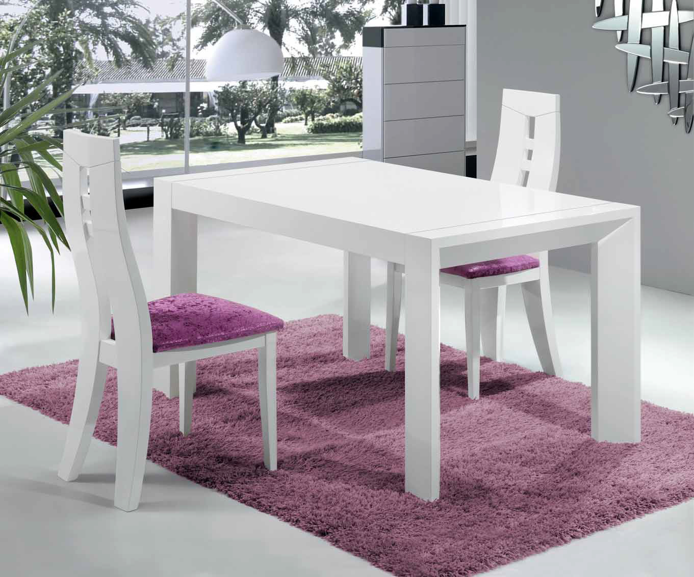 01_Mesa_comedor_extensible_silla_moderna_lacada